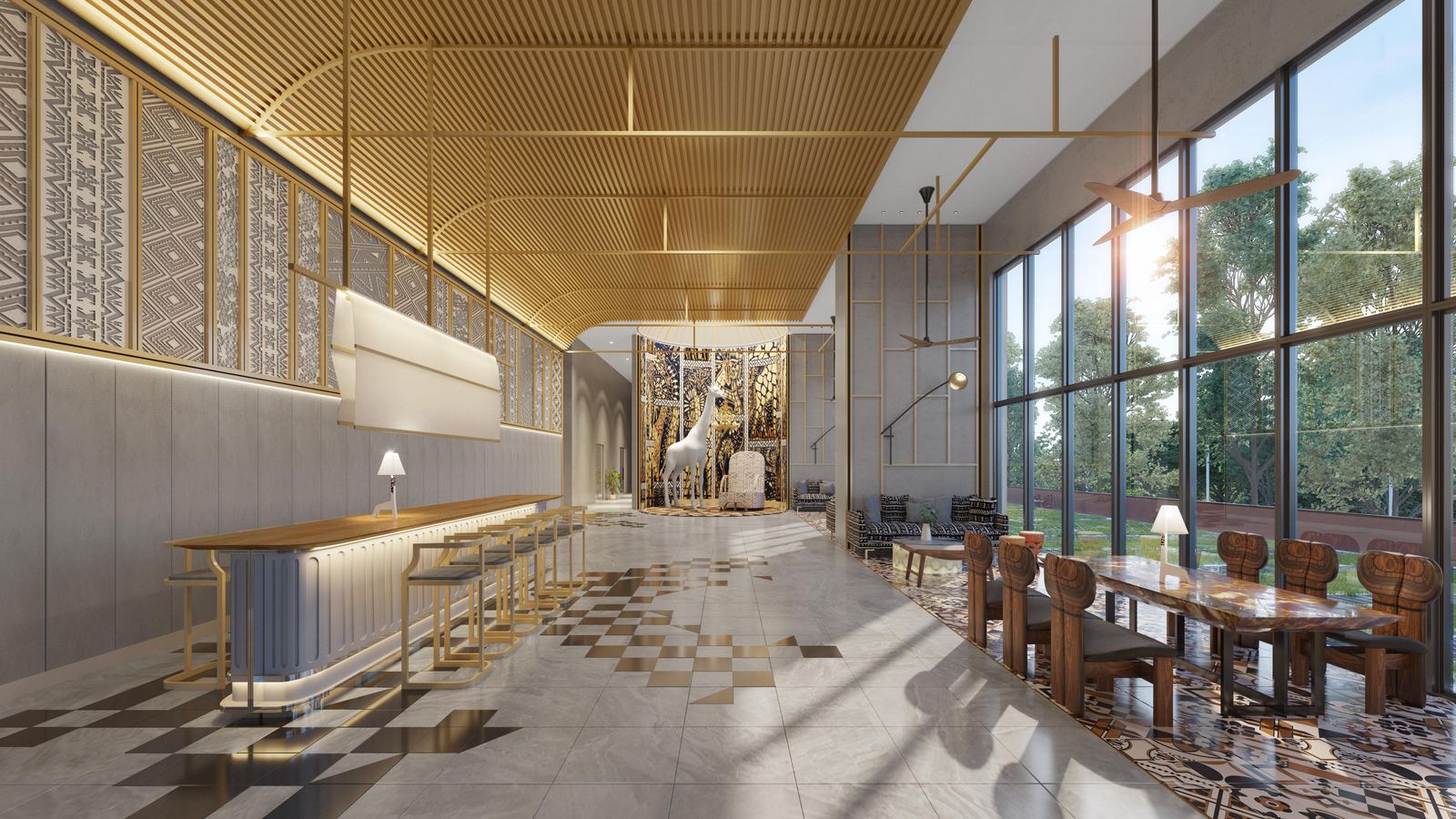 PJ13 Residences lobby interior, artist impression